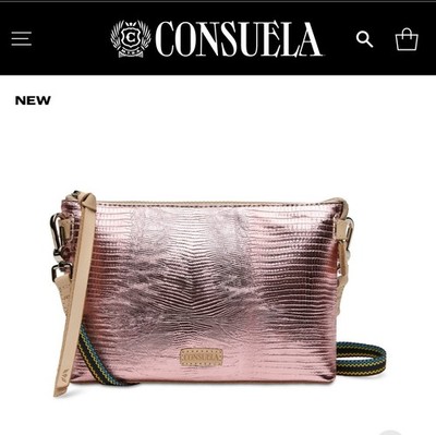 Consuela Midtown Crossbody Elodie Metallic Pink