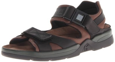 Mephisto Shark Dark Brown / Black Waxy Mens Sandals US 11 Comfort Sandals
