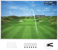 Golf Simulator Enclosure Kit W/ HD Impact Screen Steel Frame Upgrade