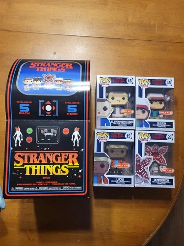 Funko Pop 8-BIT STRANGER THINGS Arcade Box DEMOGORGON DUSTIN LUCAS ELEVEN TARGET