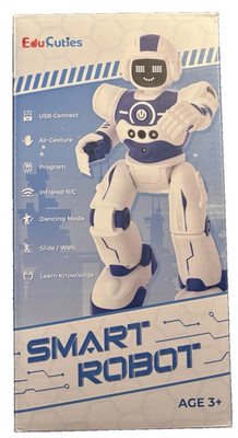 EduCuties Programmable Smart Robot Purple RC Gesture Control LED New Sealed