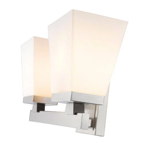 Z-Lite Astor 16" 2-Light Brushed Nickel Vanity Light w/Etched Opal Glass Shades - Picture 4 of 6