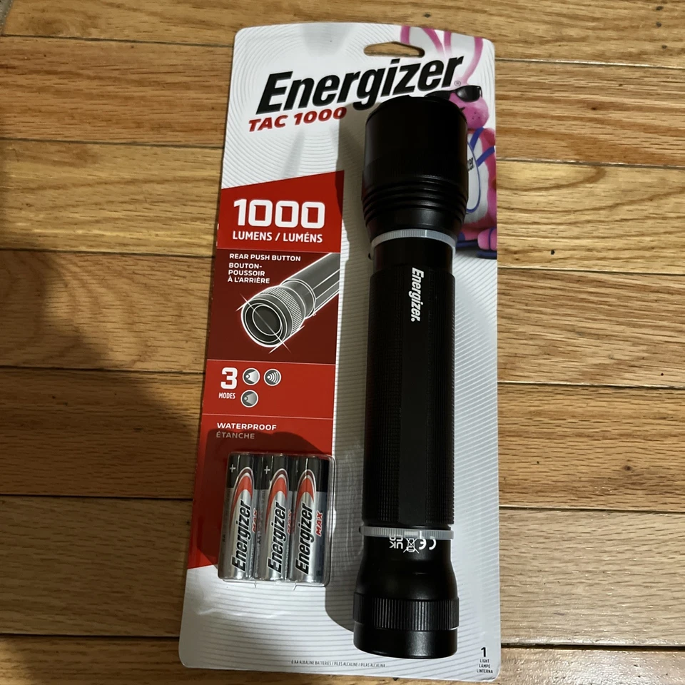 Linterna táctica Energizer 1000 lúmenes 3 modos LED aluminio con baterías *NUEVA* Foto 3 de 4
