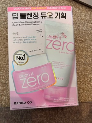 NIB BANILA CO Clean it Zero Day & Night Vegan Cleansing Balm & Foam Cleanser