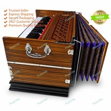 Neu Harmonium 7 Stopper Multi Balg 39 Tasten 440 Hz indisches Musikinstrument