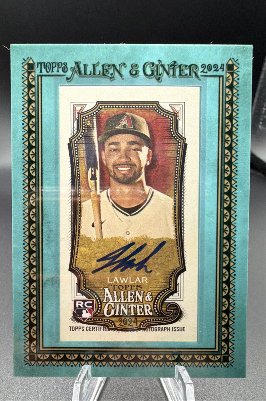 2024 Topps Allen & Ginter - Mini Baseball Auto Jordan Lawlar Blue Frame /50