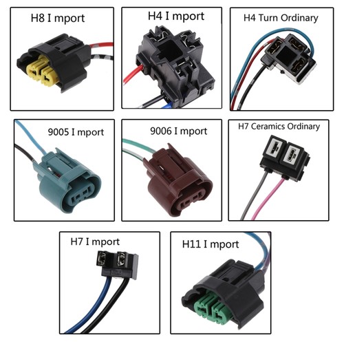 Car LED Light Bulb Truck Headlight Connector Plug Adapter Wire Wiring Harness H4 - Picture 7 of 7