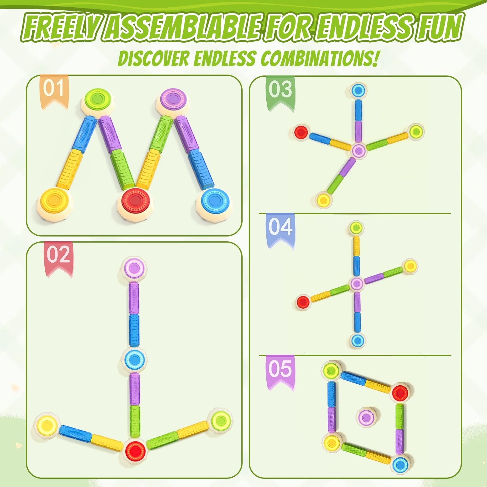 Balance Beams Stepping Stones for Kids, Obstacle Courses Sensory Toys for Tod...