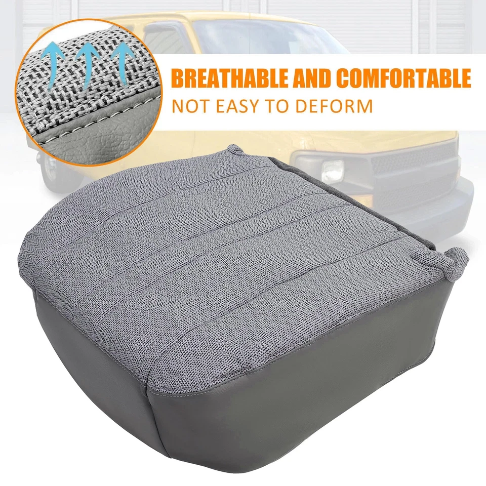 Funda de asiento inferior del conductor + cojín de espuma para Chevy Express GMC Savana Van 03-14 Foto 3 de 4