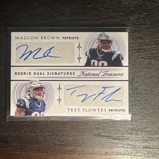 2015 National Treasures Dual Autograph Patriots Malcom Brown Trey Flowers /25