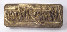 MERRY MOGG: Brass Leather Embossing Stamp: TJ Edwards Millers Falls