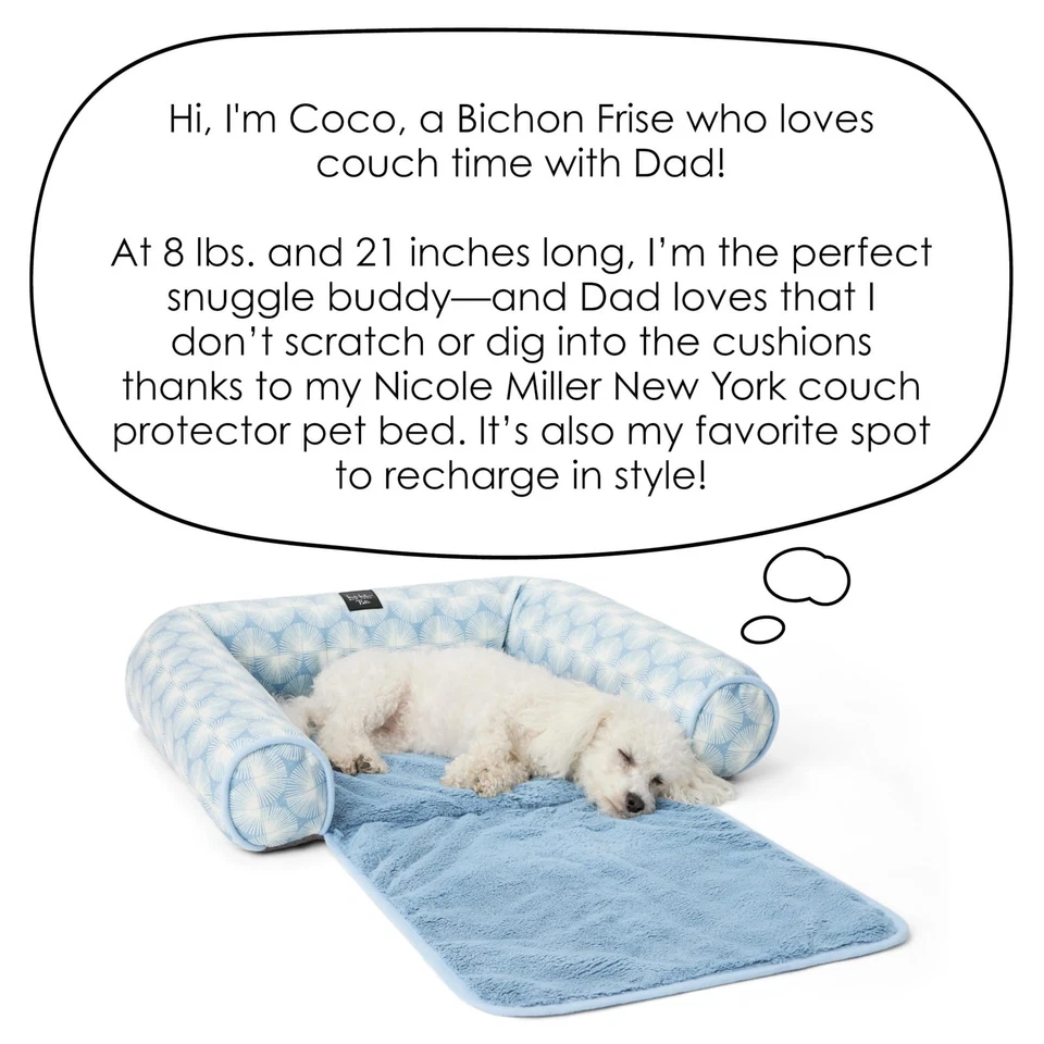 PET Kendall Acanalado Geo Acogedor Sofá Protector Cama Mascota, Acogedor y Calmante, Antideslizante... Foto 3 de 4