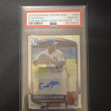 2025 Bowman Chrome Elian Peña IMAGE SSP Mojo Autograph /25 New York Mets PSA 10 