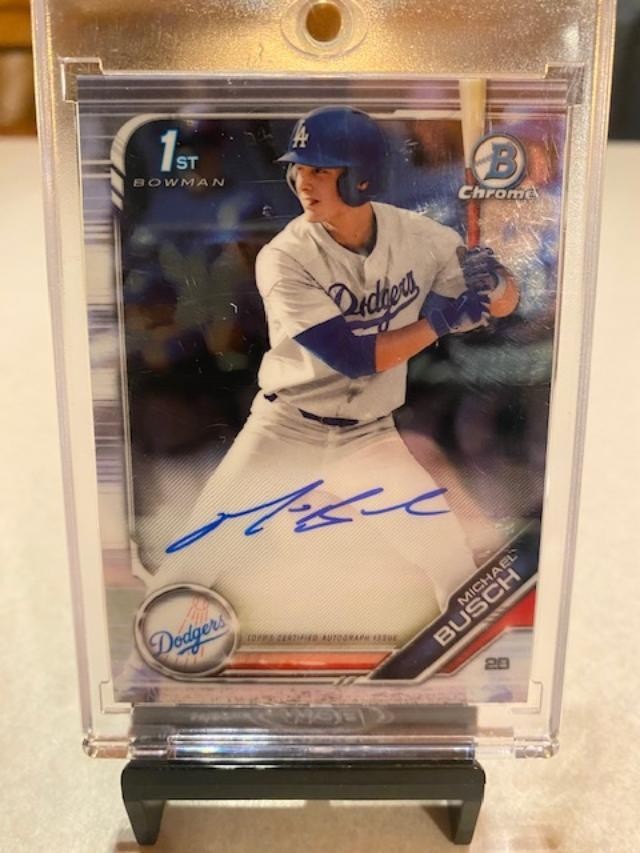 2019 Bowman Draft Michael Busch Chrome Auto 1st #CDA-MB Dodgers