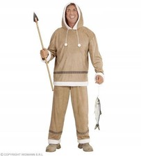 Deluxe Eskimo Costume for Men, Size M, Beige