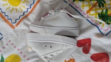 Fila Baby Girl White Trainers Size 4 EU 20 Excellent Condition Unisex