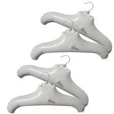 Inflatable Hangers for Travel X 4 in White Round Shoulder, Blow up Clothes Dr...