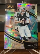 SAM DARNOLD 2018 Panini Select Silver Prizm Field Level Rookie Card RC #203. rookie card picture