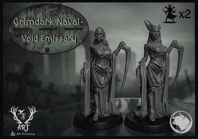 GRIMDARK NAVAL FORCE - VOID EMISSARY 2x - TAUROS CREATIVE - WARGAMER RESIN