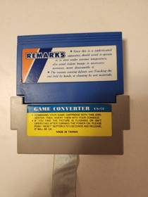 Famicom to NES Converter US-72  60 to 72 Pin Game Cartridge Adapter w Game 