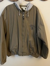 VTG Eddie Bauer Lined Windbreaker Jacket Authentic American Style Logo Hooded L