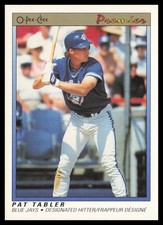 1991 O-Pee-Chee Premier #118 Pat Tabler Toronto Blue Jays Baseball Card