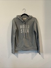 Hollister Girl  s Gray Crewneck Logo Hoodie