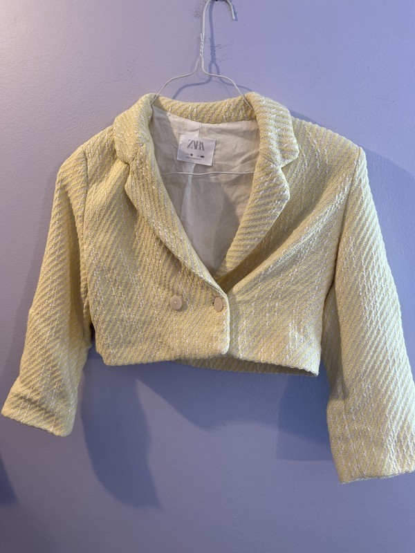 Zara girls size 10 yellow blazer, jacket, girls size 10, girls jacket, Excellent