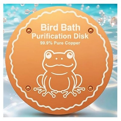 Bird Bath Purification Disk Pure Copper Winter Birdbath Solar Power Heater De...