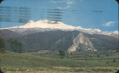 Amecameca, Mexico Ixtaccihuatl Volcano from Amecameca, 1972 Original Vintage