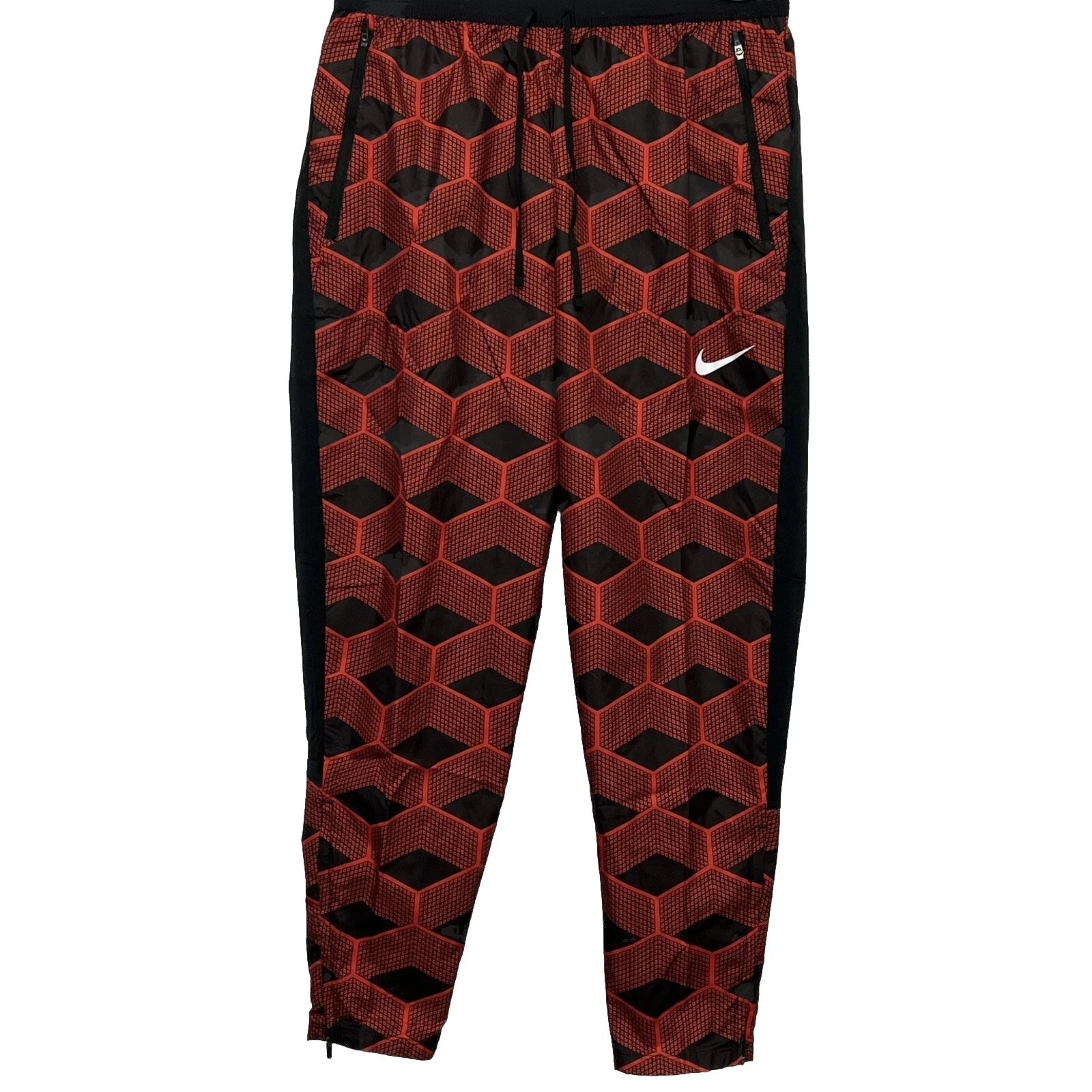NIKE Shield Men Size Medium TEAM KENYA Reflective Training Track Pants Zip Leg