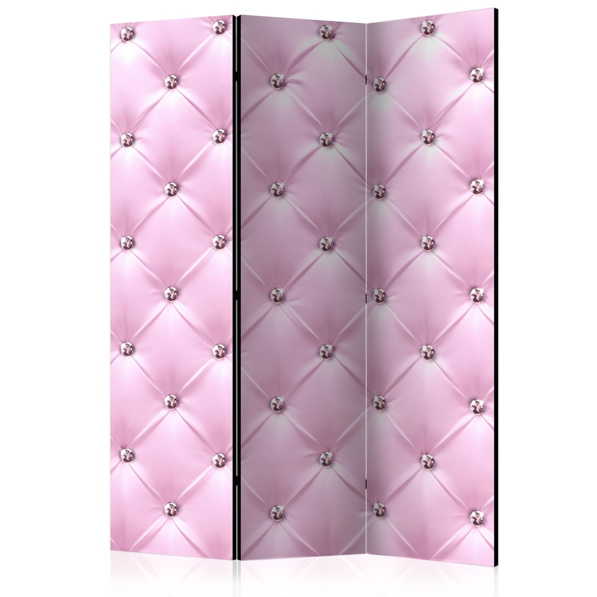 Paravent intérieur 3 volets rose 135x172 cm occultant pour structurer un studio