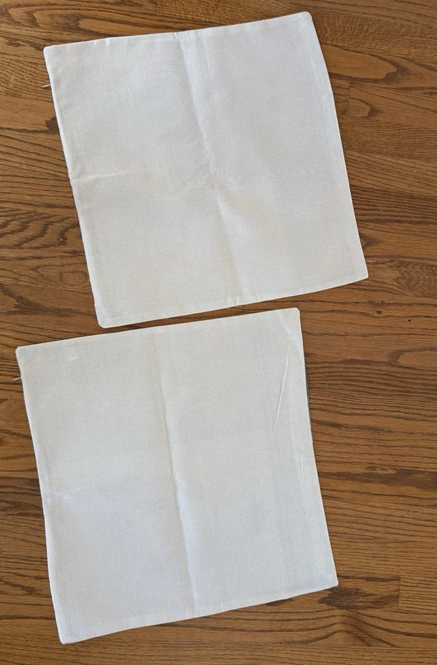 Christmas Pillow Covers (2) 18x18 Plaid Deer Throw Decorative Covers - Image 4 of 4