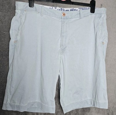Tommy Bahama Shorts Herren Gr. W38 blau strukturiert Baumwollmischung Schwertfisch Freizeit
