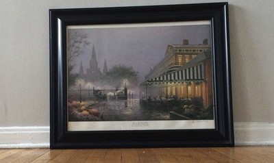 Cafe in the Vieux Carré James Hussey signed