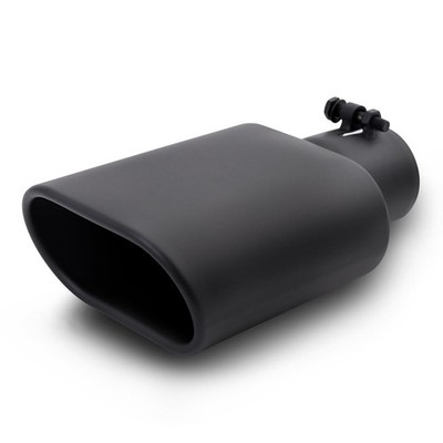 A-KARCK Rectangle Exhaust Tip 2.5'' Inlet, Black Coating 2.5inch, Coated 