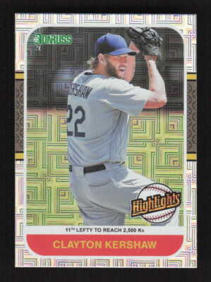 Clayton Kershaw  2021 Donruss  Highlights Vector Los Angeles Dodgers #HI11