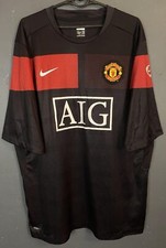 MEN'S MANCHESTER UNITED 2009/2010 TRAINING SOCCER FOOTBALL SHIRT JERSEY SIZE XL
