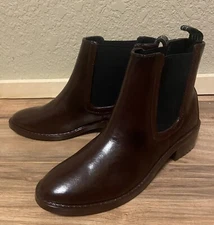 NWT EMU Australia Ellin Women’s 5 Chelsea Rain Boots Ankle Pull On Dark Red