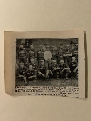 Canton Chinamen Fred Osborn Harry Ostdiek D. Carroll 1906 Baseball Team Picture