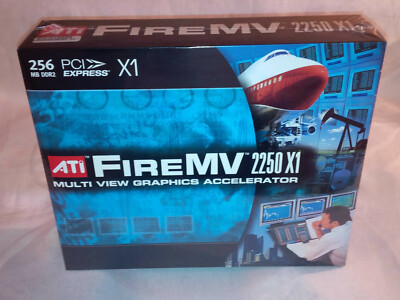 BRAND NEW ATI FireMV 2250 PCIe x1 256MB DDR2 Graphics Card 100-505179 Windows XP