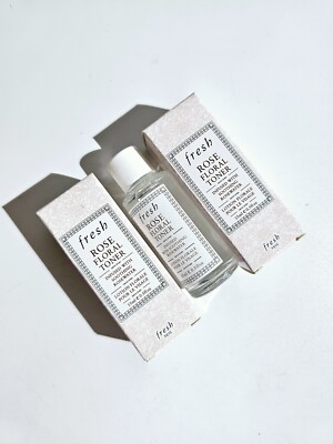 2 x Fresh Rose Floral Toner Infused with Soothing Rose Water 15ml/0.5oz Each NIB