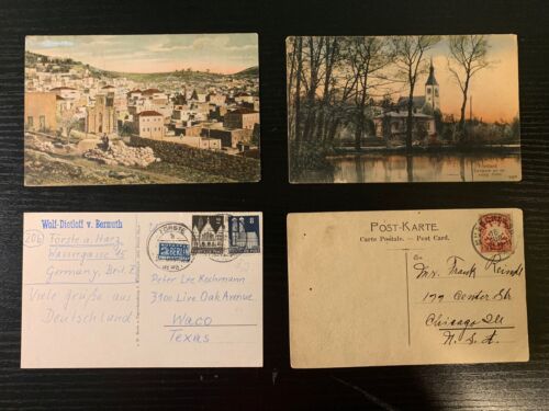 WORLDWIDE OLD POSTCARD COLLECTION, LOT of 4 - Picture 1 of 2