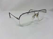 LUXOTTICA APOLLO EYEGLASSES FRAME NATURAL GREY 60/18/140 HALF RIMLESS DX03