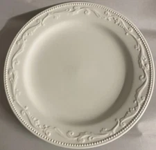 VTG MESA International White Embossed Dots Replacement Dinner Chop Plate 12"