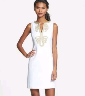 Lilly Pulitzer Janice Shift Dress Resort White Sz0 NWT