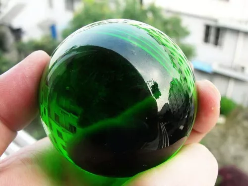 40-100mm Natural Green Obsidian Sphere Large Crystal Ball Healing Stone - Picture 5 of 10