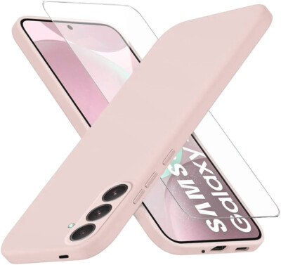 Pack Coque Silicone Rose + Verre Trempé Pour IPhone 15 Plus - Marque Little Boutik - Neuf
