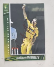 NATHAN HAURITZ ODI SIGNED CARD CRICKET AUSTRALIA ESP TOPPS SELECT CA