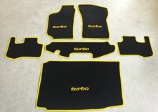 Autoteppich Kofferraum Hutablage für Fiat Coupe + Turbo 1994-2000 gelb 6teilig